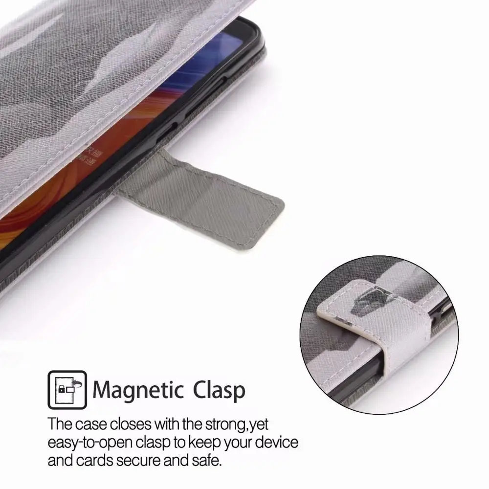 3D Окрашенные кожаный чехол-портмоне с откидной крышкой для huawei P20 Lite p10 p9 p8 Honor 7 8 9 10