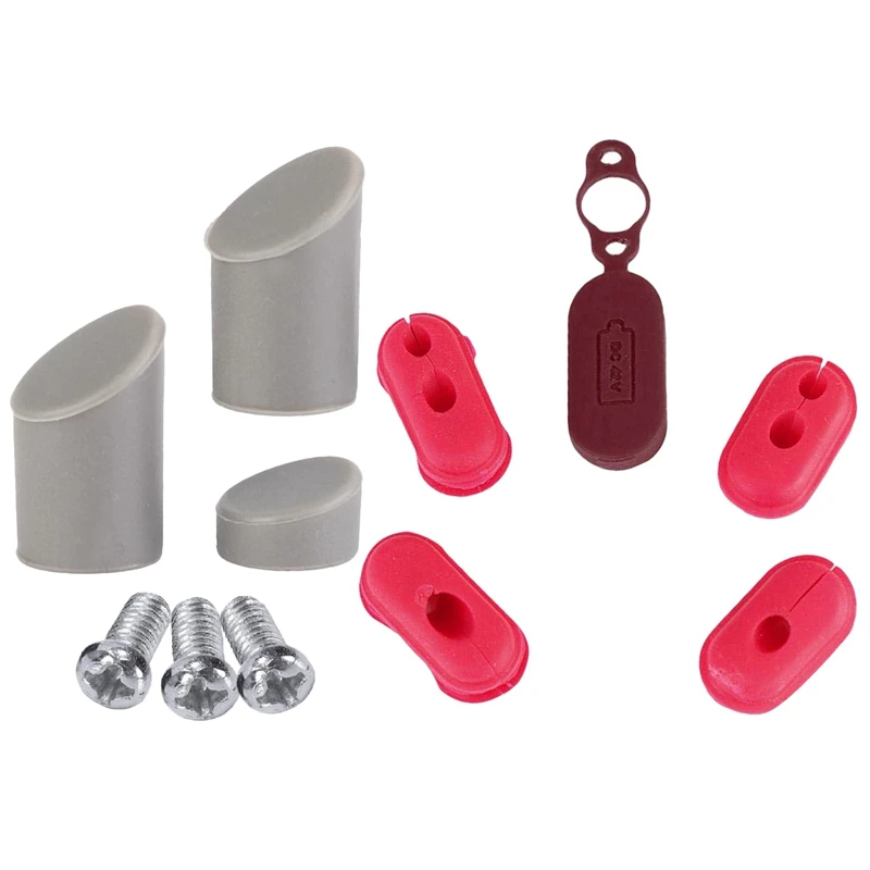 

4Pcs Case Silicone Cap For Mi M365 Electric Scooter Charging Port Cover Dust Plug & 3Pcs Rear Mudguard Plug For Xiaomi Mijia M36