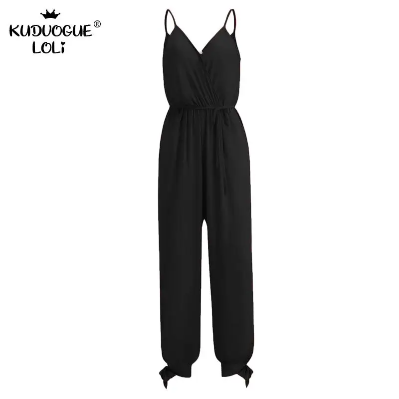 

Sexy Deep V-neck Women Romper Sleeveless Beach Jumpsuit Floral Print Loose Overalls Femme Bohemia Vacation Holiday PartyPlaysuit