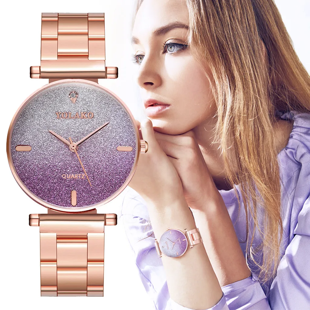 Топ Бренд Высокое качество модные женские простые часы Звездное небо Аналоговые