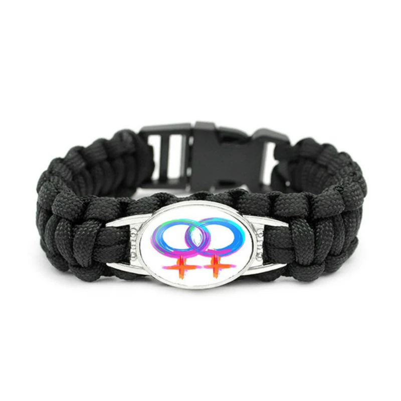 Gay Pride glass Buckle очаровательный браслет Радужный Флаг украшения для геев ручной