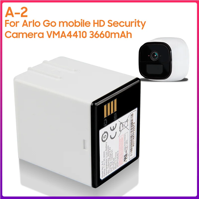 Оригинальная Аккумуляторная Батарея A-2 Go mobile HD Security Camera VMA4410 батарея 3660 мАч |