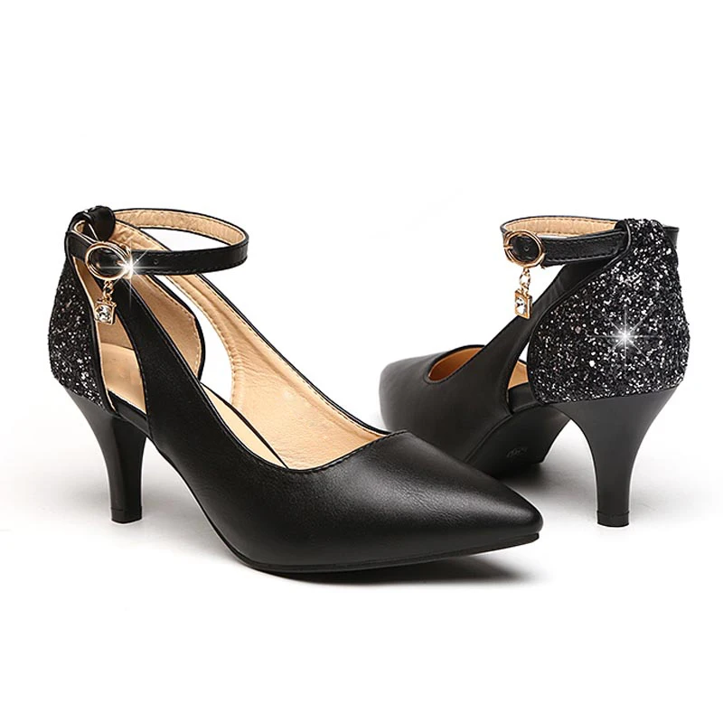 

Туфли женские демисезонные на высоком каблуке, с острым носком