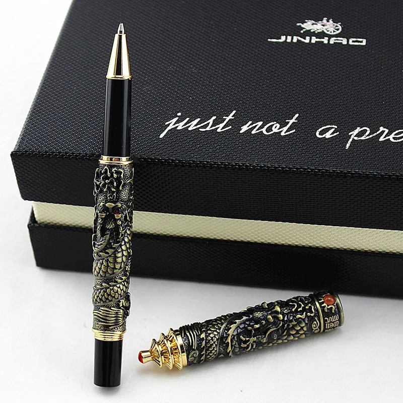 Высокое качество Jinhao Dragon шариковая ручка Роскошная металлическая древнее