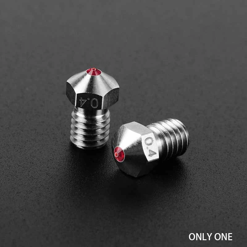 

Mk8 Ruby Nozzle 0.4mm 1.75mm Nozzles High Temperature for PETG ABS PET PEEK Nylon 3D Printer Parts