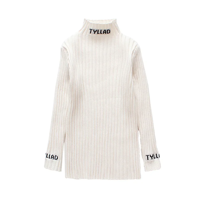 Вязаный свитер Rlyaeiz для маленьких мальчиков Модный пуловер с высоким воротником