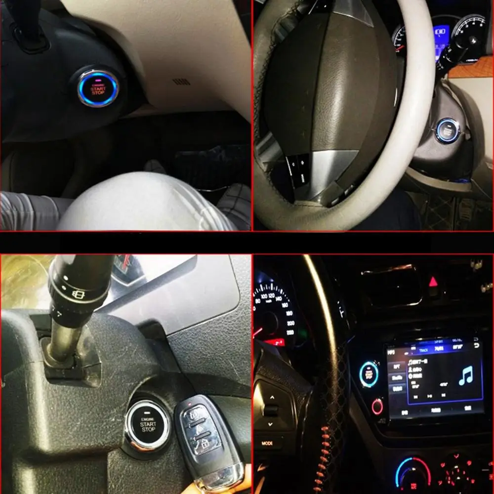 

12V Car One-key Start PKE Keyless Entry System Universal Anti-theft Device Push Button Remote Starter Stop Car Alarm Syatem