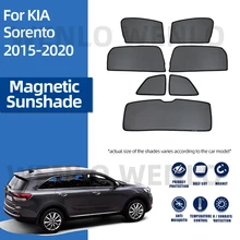 For Kia Sorento 2015-2021 Magnetic Mesh Windscreen Curtain Window Protector Screen Windshield Sunshade Car Cover Net Sun Visor