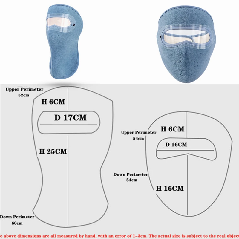 

New Winter Warm Goggles Scarf Riding Mask Neck Guard Motorcycle Helmet Visor Eye Proteciton Outdoor Sport Windbreak Face Shield