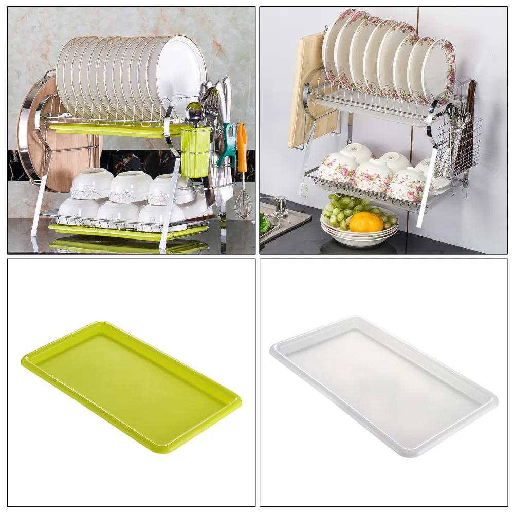 

Hot C-Shaped Dish Rack Set 2/3-Tier Chrome Stainless Plate Dish Cutlery Cup Rack With Tray Steel Drain Bowl Rack Kitchen Shelf