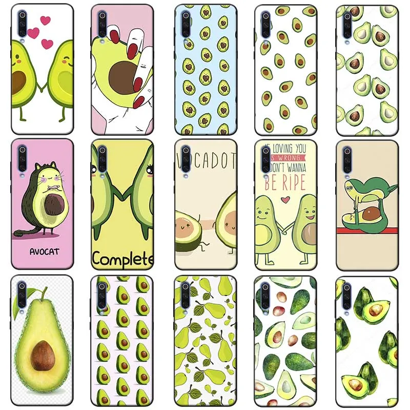 Cute Avocado Food Pattern Soft Silicone Phone Case for xiaomi mi 10 pro 9 9t se 8 pocophone f1 mix 3 |