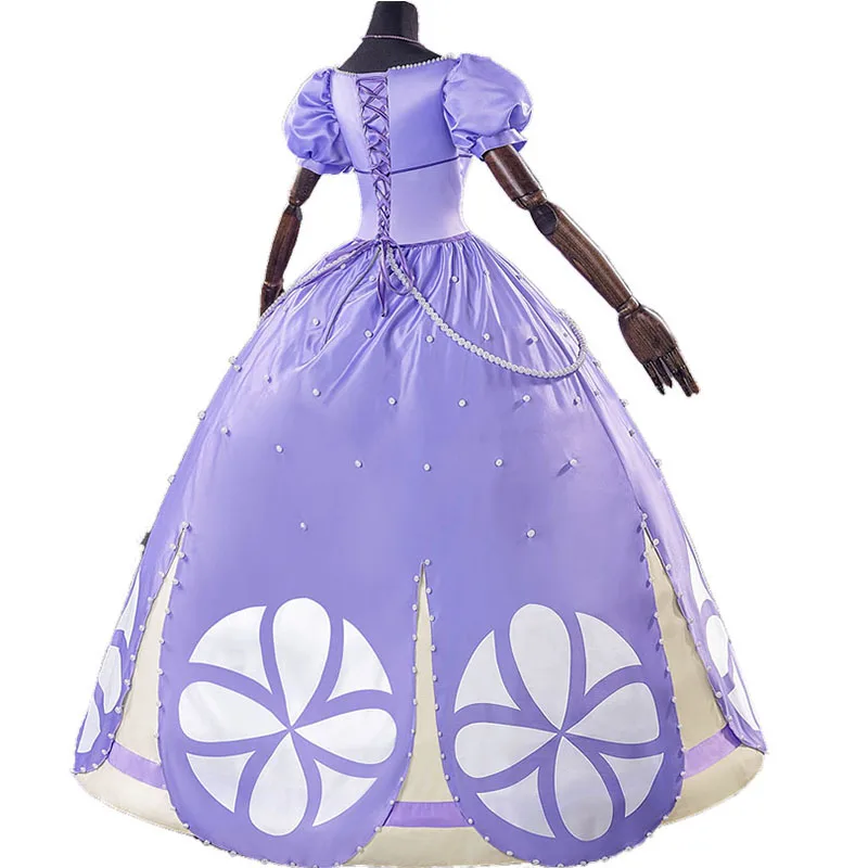 Мультяшный Косплей Костюм принцессы Софии для взрослых женский стиль Хэллоуина