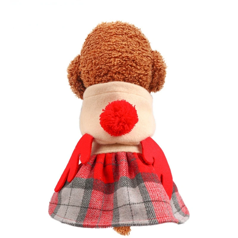 Новая одежда для собак и кошек на осень зиму теплый шерстяной новогодний костюм