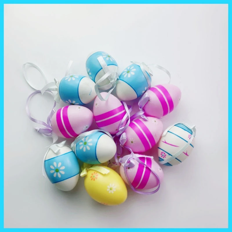 12 шт./пакет Пластик фотографический фон с пасхальными яйцами окрашенные поделки