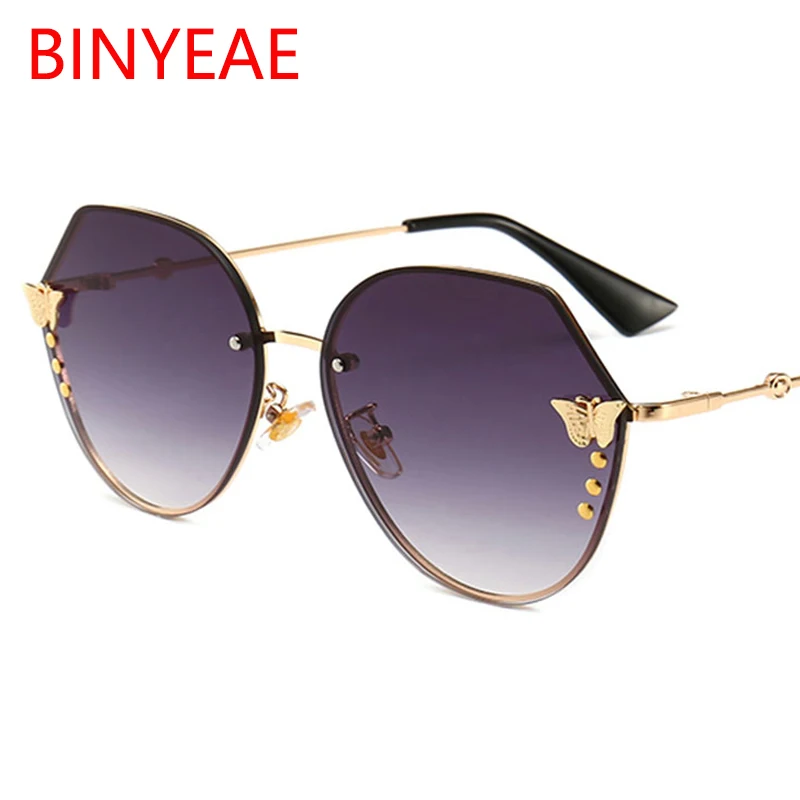 Поддельные Роскошные брендовые большие металлические пчелы солнцезащитные очки