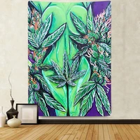green leaves tapestry colorful eye abstract art wall hanging tapestries for living room bedroom home decor banner