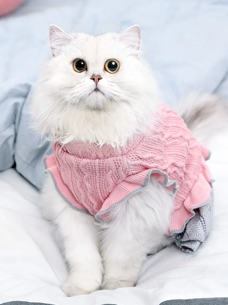 Милые модные платья с котами Рождественский костюм одежда животными для сфинкса