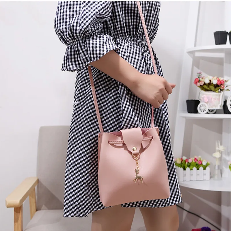 Высокое Качество Мини ПУ Старинные Crossbody Сумка для Женщин 2019 Плечо Ведро Телефон