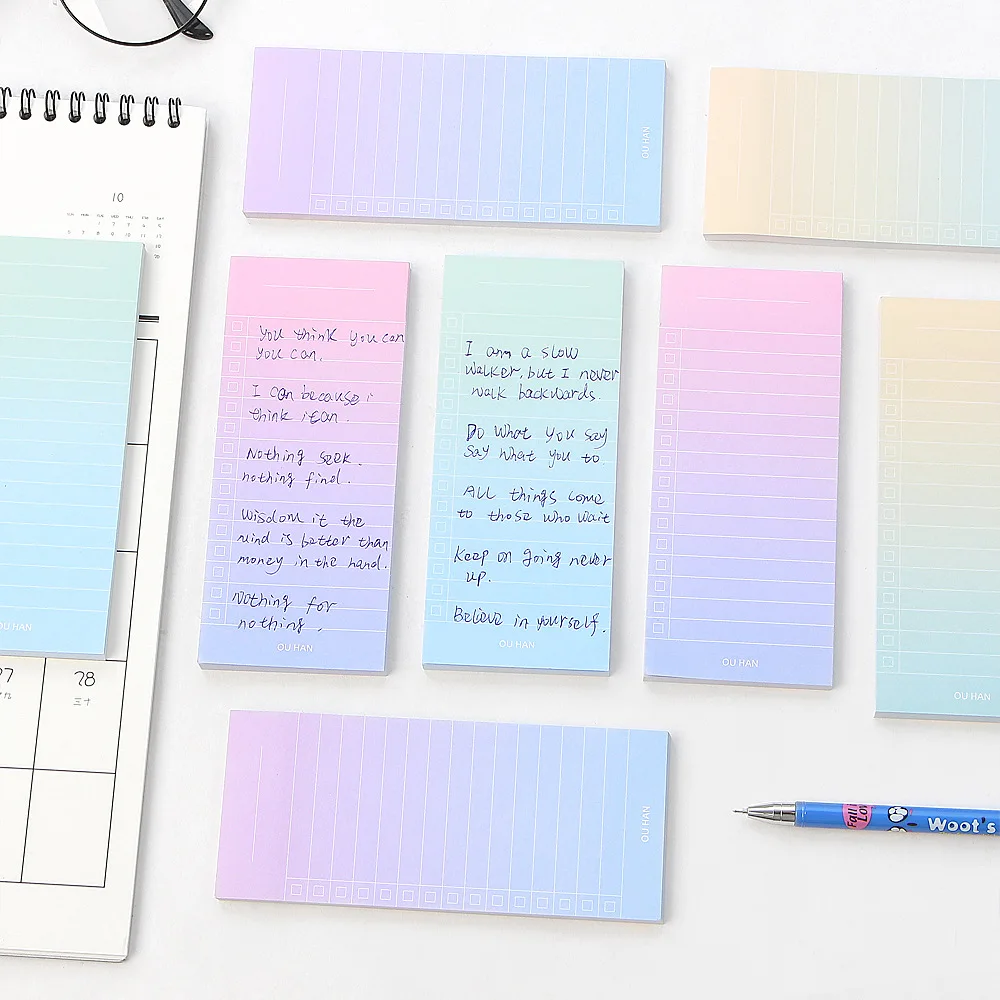 1 шт./40 листов градиентные цветные простые блокноты для оформления списка