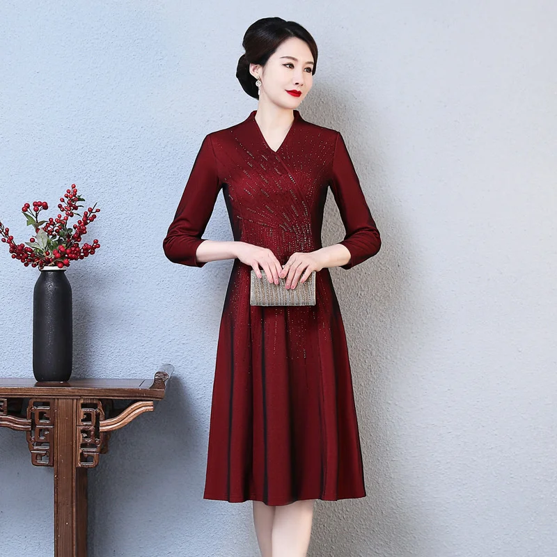 

2021 autumn new high-end wedding dress for mother-in-law and mother-in-law