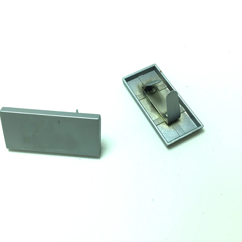 36x17 мм матовая сумка из натурального никеля, металлическая пластина с логотипом, металлическая бирка для одежды и сумок