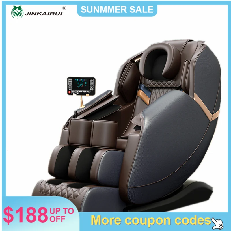 

Jinkairui Zero Gravity Massage Chair Sofa Longer SL Track Full body Airbag with Heating Function U Shape LCD Touch Screen Leg