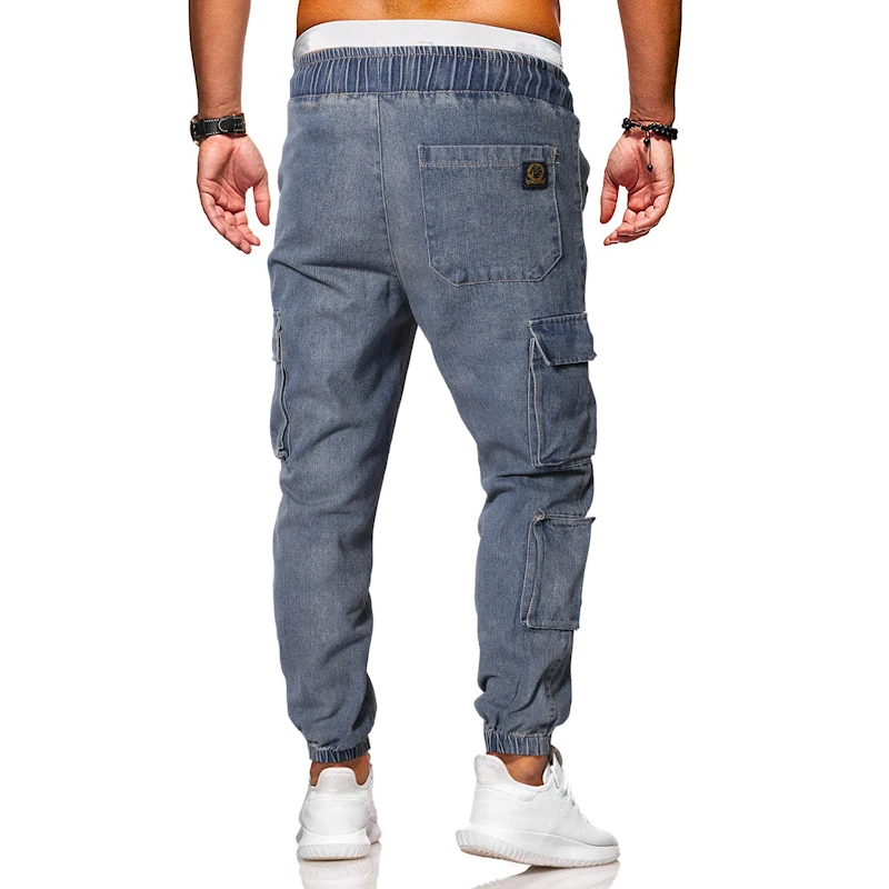 FGKKS Brand Men Fashion Jeans Autumn New Men's Multi-Pocket Cargo Trousers High Street Solid Color Casual Male | Мужская одежда