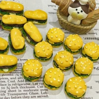 10pcslot fake mini hamburger shell food model diy simulation baby kitchen toy cream mobile phone home decoration gifts