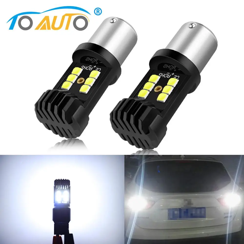 Светодиодный фонарь BAY15D BA15S BAU15S 2 шт. 1156 P21W PY21W P21/5W T20 7443 W21/5W Автомобильный