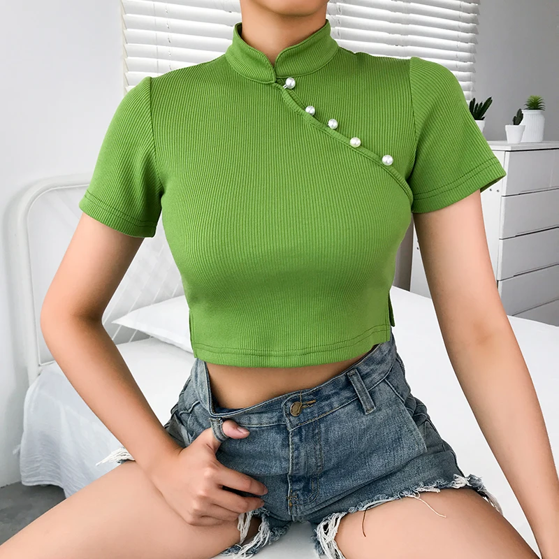 Новые пикантные Kintted Винтажная Футболка для женщин Повседневная обувь в