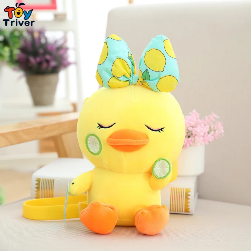 Kawaii Duck Shoulder Crossbody Bag Plush Toy Triver Purse Wallet Cosmetic Make Up Pouch Kids Children Girl Birthday Gift | Игрушки и
