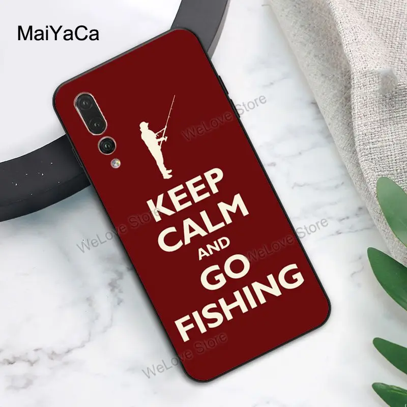 Рыболовный чехол MaiYaCa Keep Calm and Go для Huawei P Smart 2019 Z P10 P20 Lite P40 P30 Pro Mate 10 30 20 - купить по