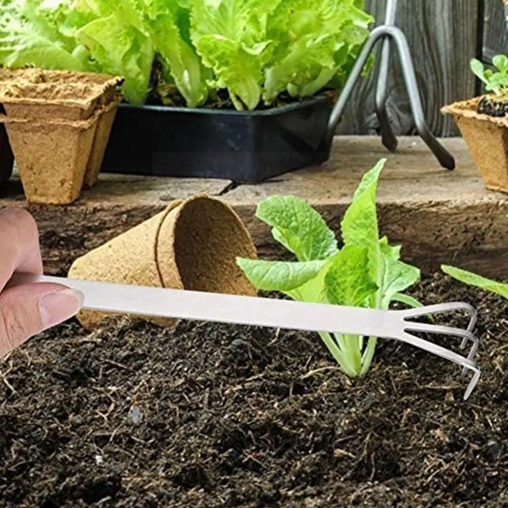 

1pc Steel Bonsai Carrot Rake Bonsai & Gardening Spatula Soil Multifunctional Tools Loosen C3d6