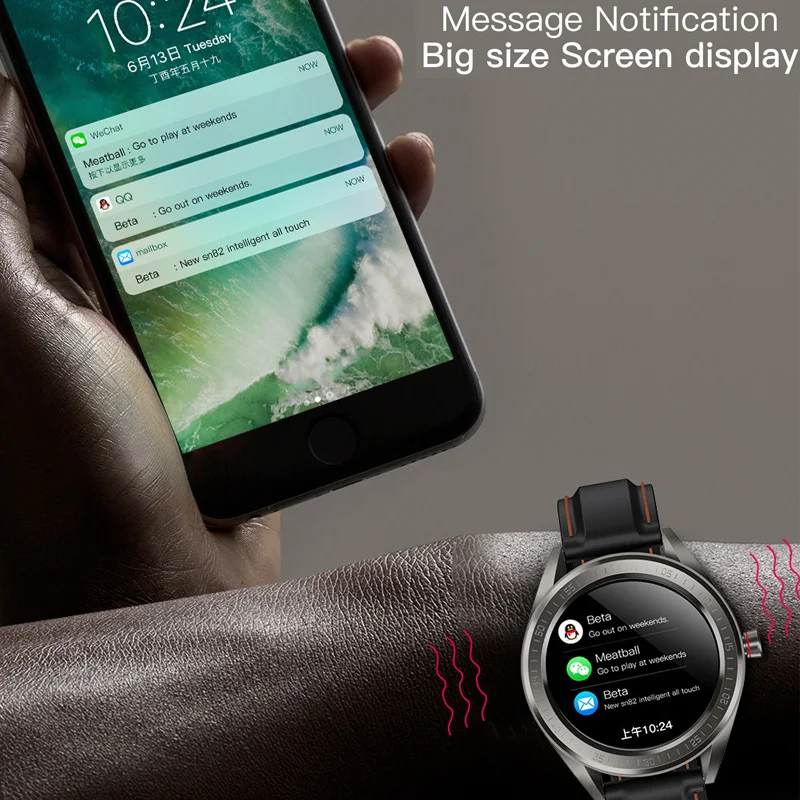 

Full Round Full touch Smart Watch IP68 Waterproof Smartwatch Men Women Heart Rate Blood Pressure Monitor SN82 Sport Smart Watch