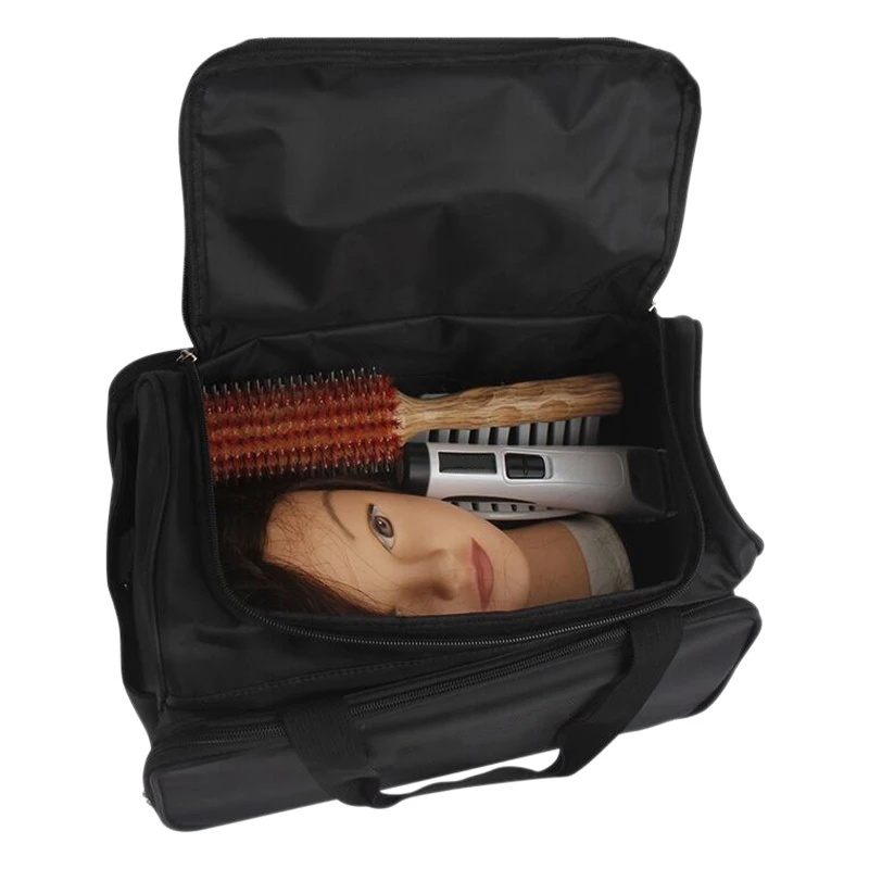 

1Pcs Black Hairdressing Bag Large Capacity Hair Stylist Cosmetic Organizer Grooming Toiletry Travel Toiletry Travel Bag