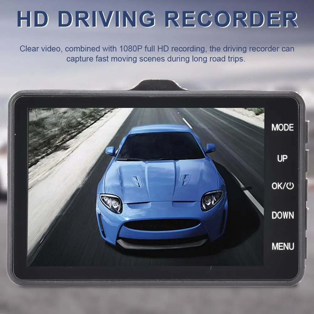 Автомобиль 3 линзы высокой четкости • вождения Регистраторы 1080P Поддержка