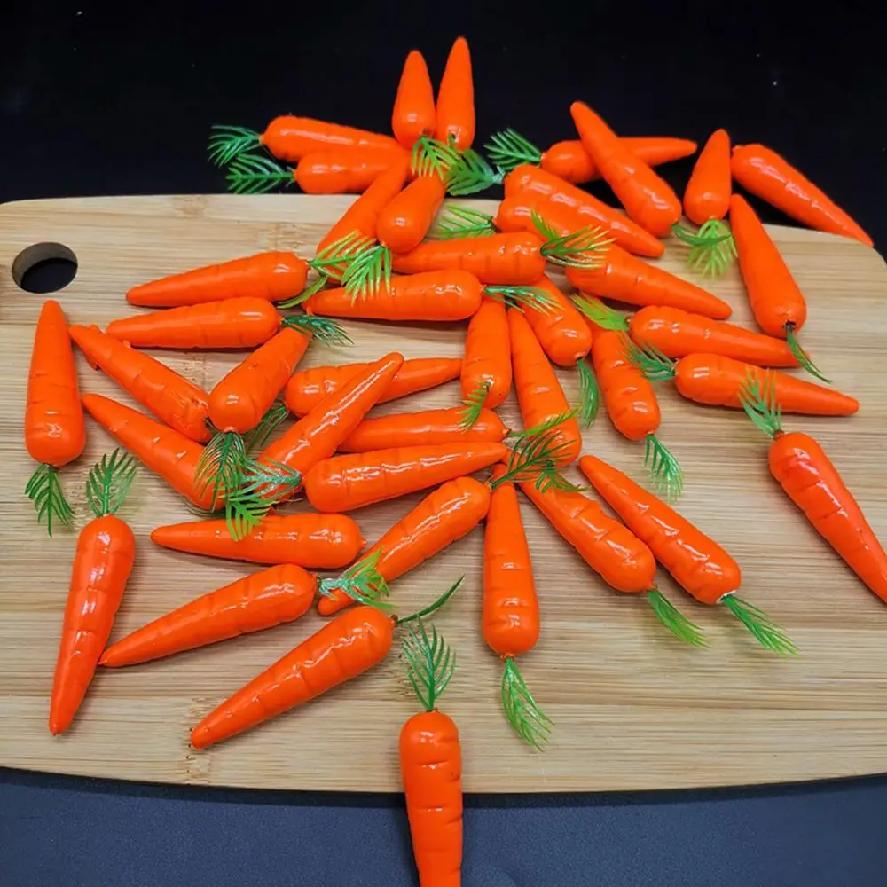 

Home Kitchen Fake Fruits Kids Toys Mini Simulation Vegetable Carrot Model Easter Supplies Artificial Carrot