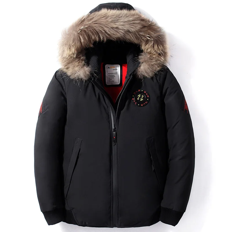 Мужская толстая пуховая куртка с капюшоном зимняя короткая Высококачественная