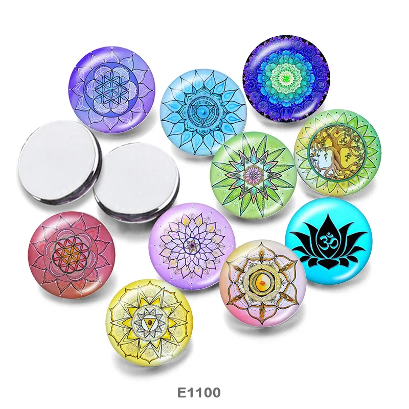 

pattern Flower 10pcs/lot 12mm/18mm/20mm/25mm/30mm Round photo glass cabochons flat back Making findings MC028