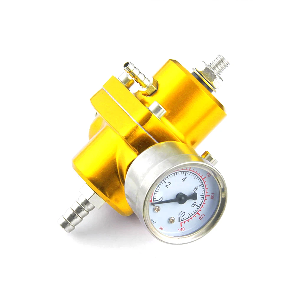 Регулируемый регулятор давления топлива FPR 0-140 Psi масляный манометр + шланг набор