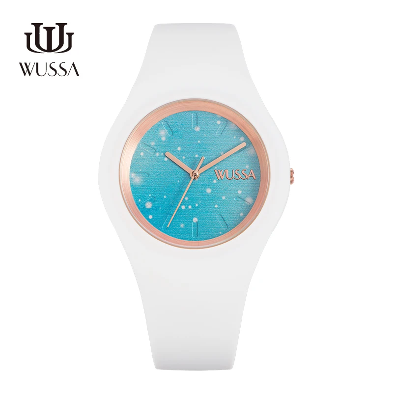 WUSSA желе кварцевые женские часы | Наручные