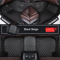 durable leather customized car floor mat for peugeot 206 206cc 206 sw 207 207cc 207 sw 208 307 308 2008 3008 car accessories