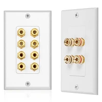 2 pcs speaker wall plate home theater wall plate audio panel 8 posts for 4 speakers 4 posts for 2 speakers