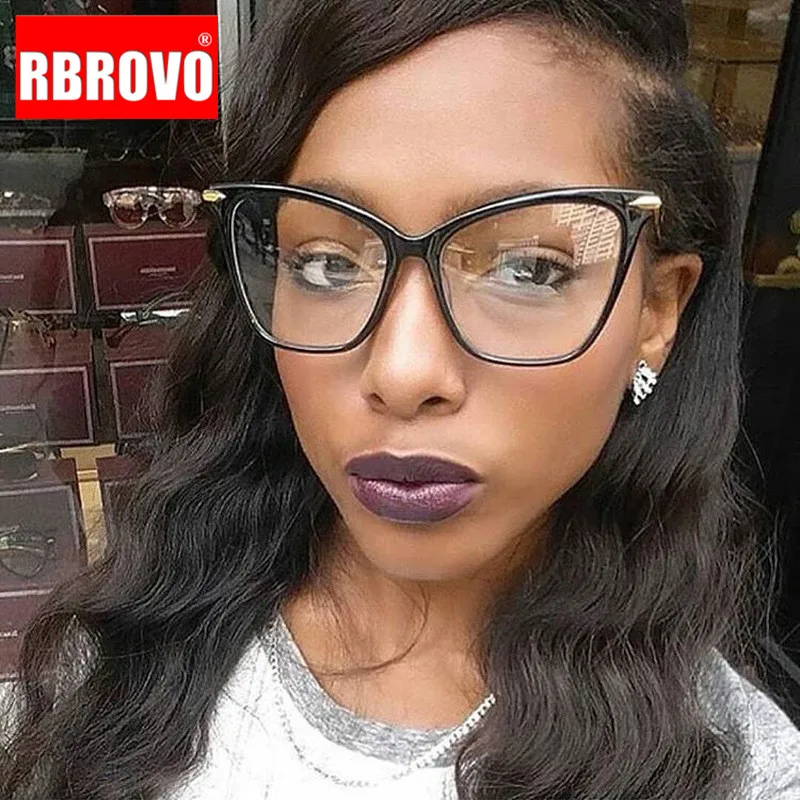 

RBROVO Retro Glasses Women Anti-blue Light Glasses Frame Women Metal Eyeglasses for Women/Men Mirror Gafas De Lectura Hombre