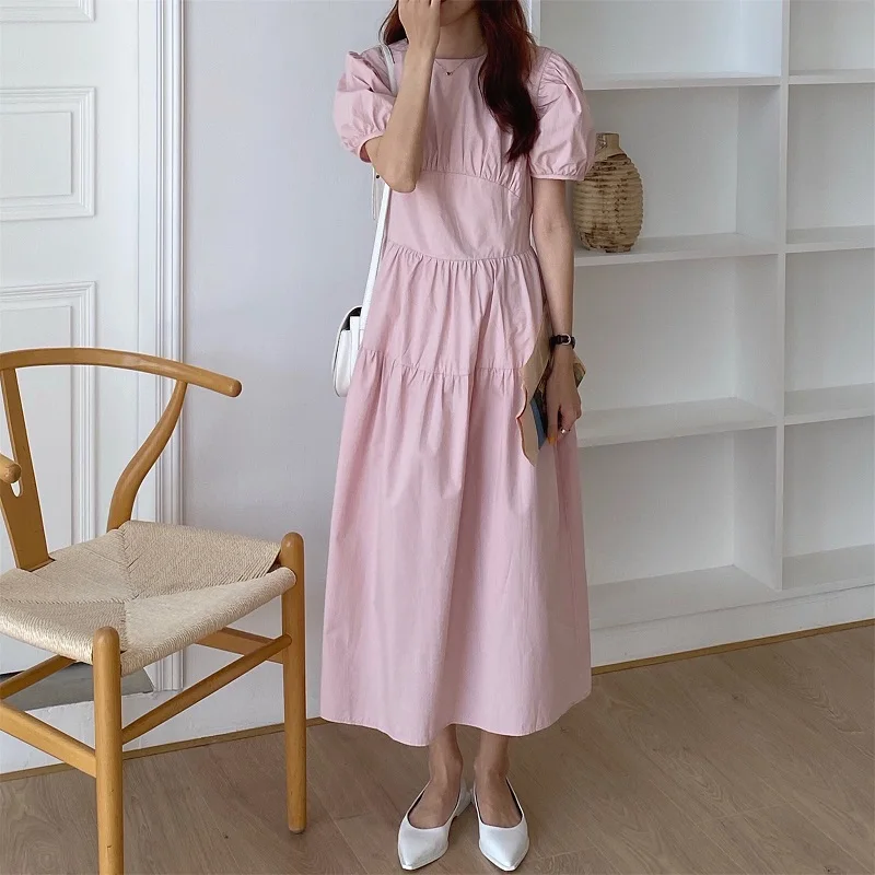 

Dresses for Women Summer Puff Sleeve Vintage Harajuku Dress Vestido De Mujer Korean Fashion Clothing 2021 Robe