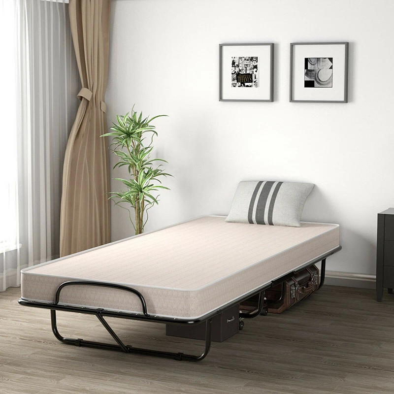 

Simple Rollaway Guest Bed Heavy-duty Sturdy Steel Frame Folding Design High Density Memory Foam Easy Movement Folding Beds