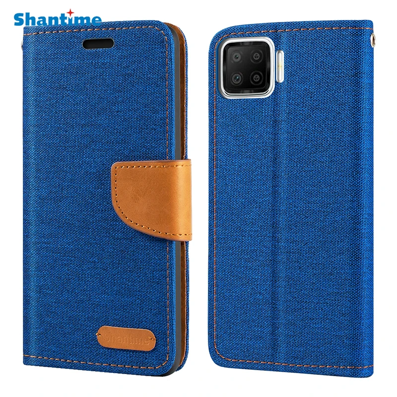 

Oxford Leather Wallet Case For OPPO F17 With Soft TPU Back Cover Magnet Flip Case For OPPO A73 2020