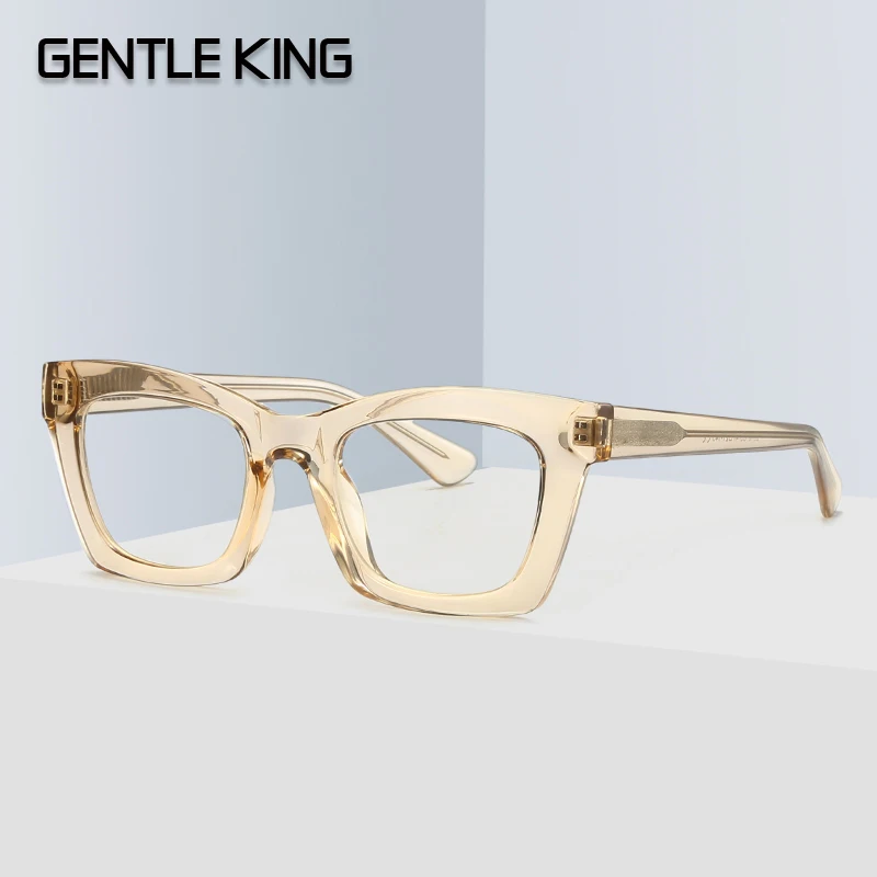 

GENTLE KING Anti Blue Light Blocking Filter Reduces Digital Eye Strain Fashion Men Optical eye glasses Frame Clear Lens Eyewear