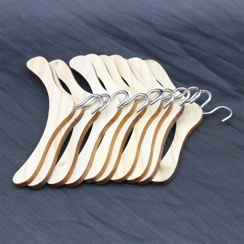 

Dolls’ Accessories for Mini Barbies Wooden Clothes Hangers for Girls Pretend Play Role Play Game Clothing Accessories