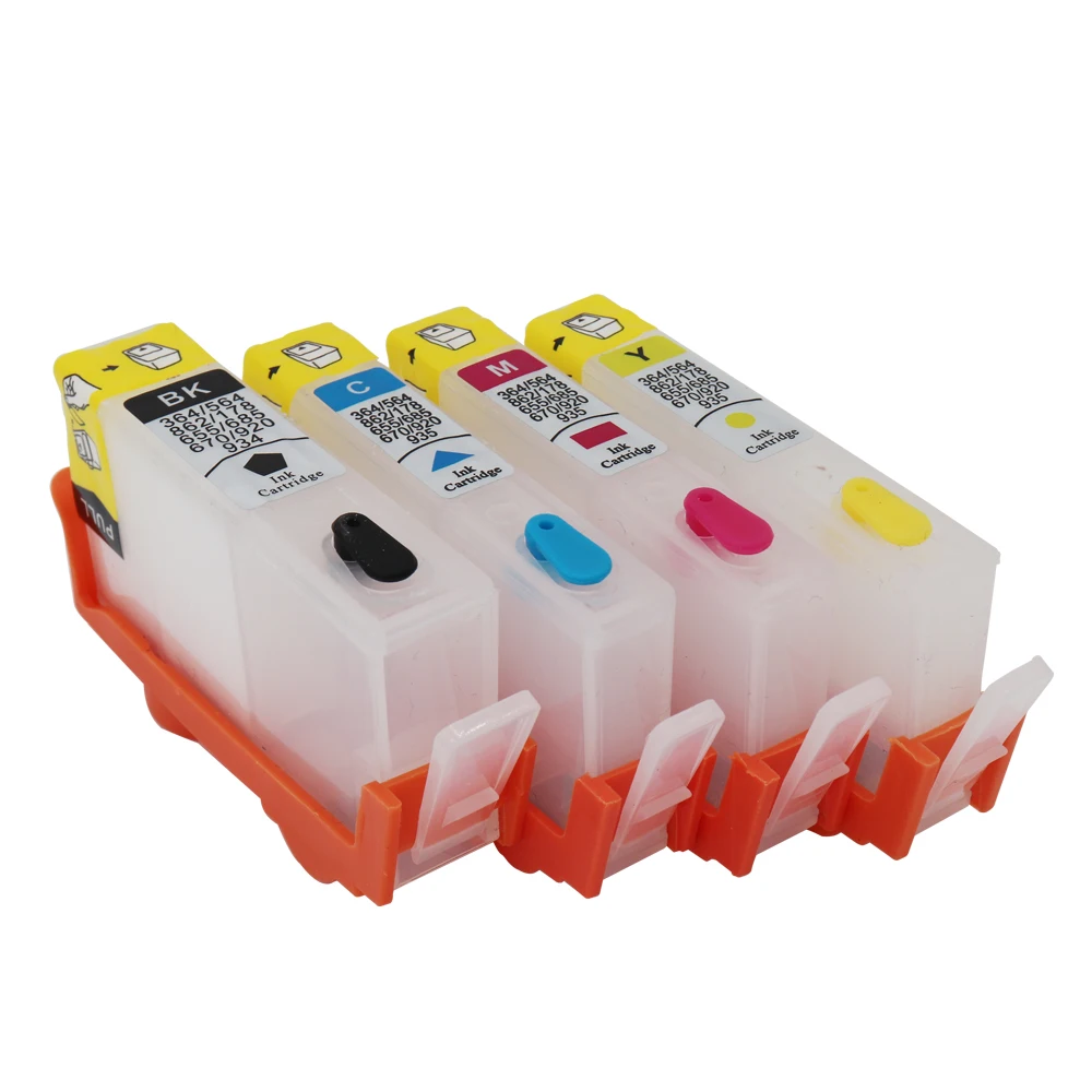 For HP 655 4 Colors Refillable Ink Cartridge For HP 655XL With Auto Reset Chip For HP3525 4615 4625 5525 6525 Printer